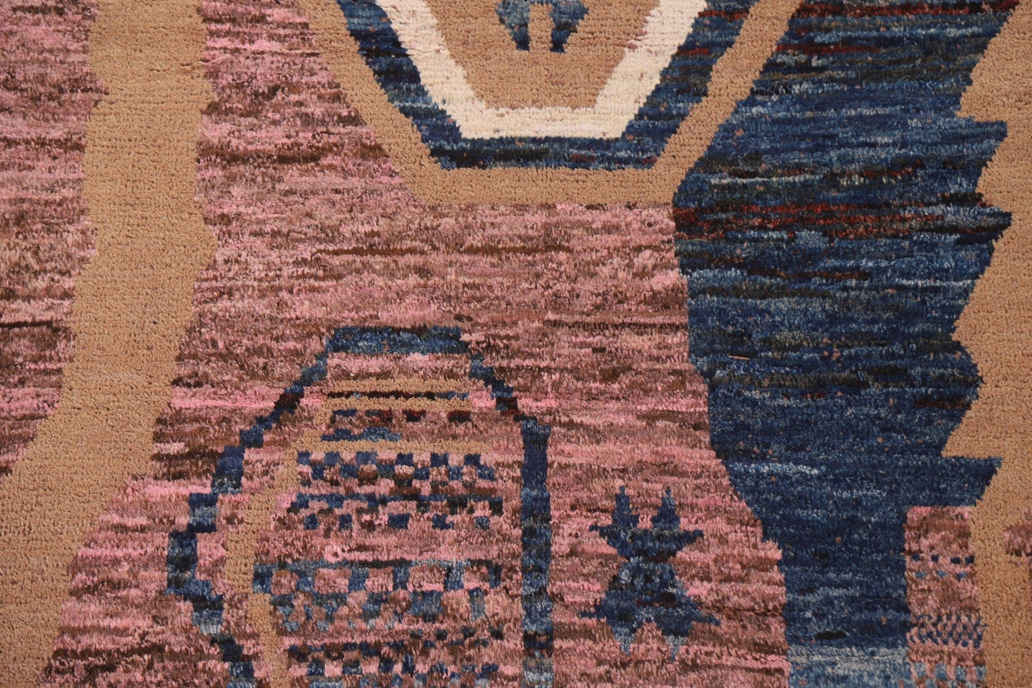 Pink Tribal Moroccan Area Rug 7x10