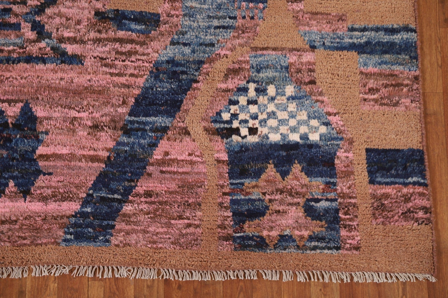 Pink Tribal Moroccan Area Rug 7x10