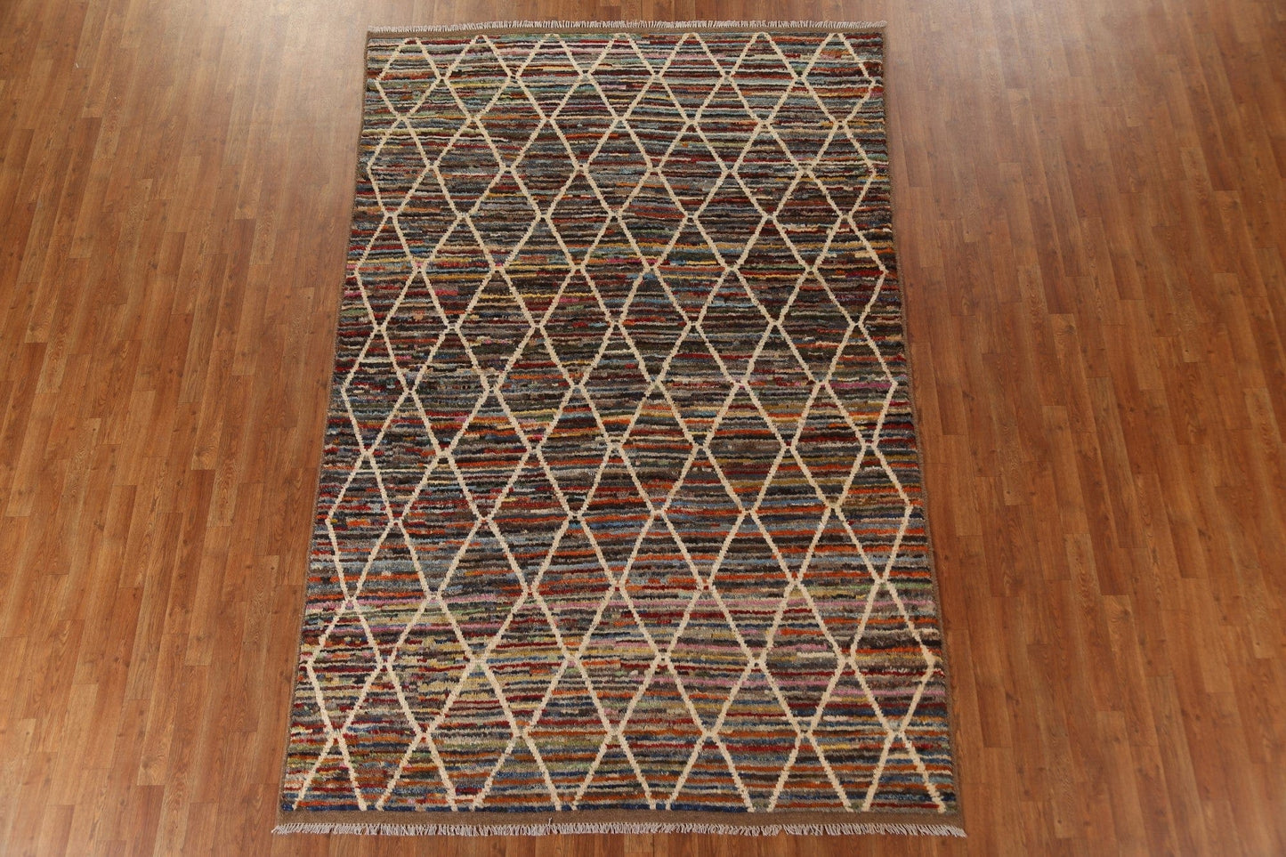 Trellis Moroccan Wool Area Rug 6x10