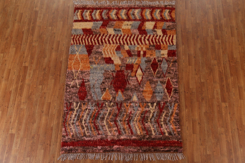 Tribal Berber Moroccan Area Rug 5x8