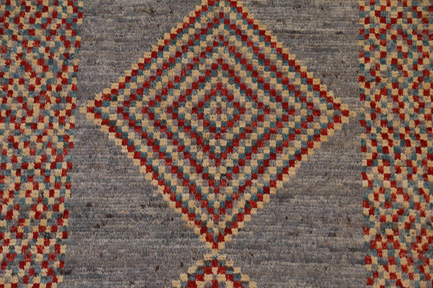 Checkered Moroccan Wool Area Rug 6x10