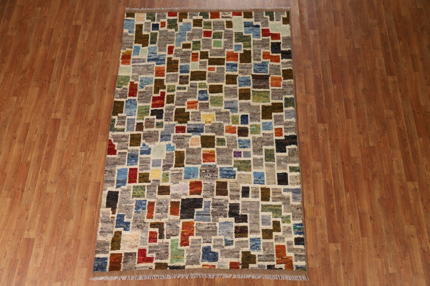 All-Over Wool Moroccan Area Rug 5x8