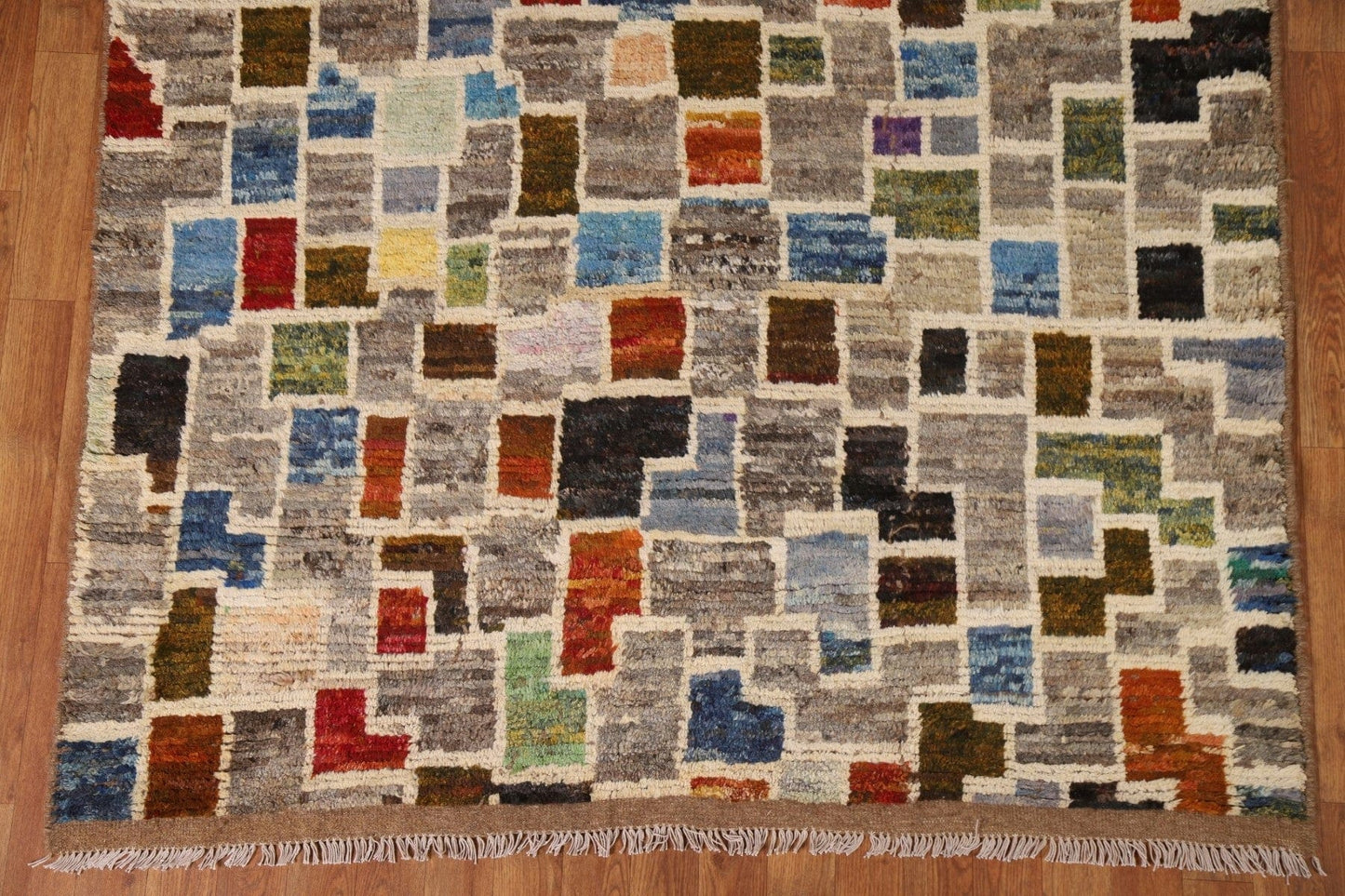 All-Over Wool Moroccan Area Rug 5x8