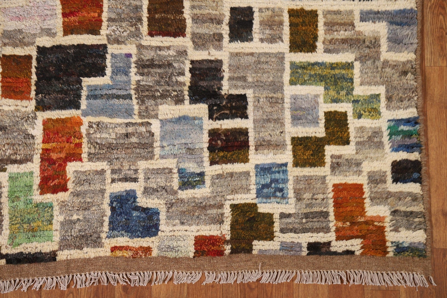 All-Over Wool Moroccan Area Rug 5x8