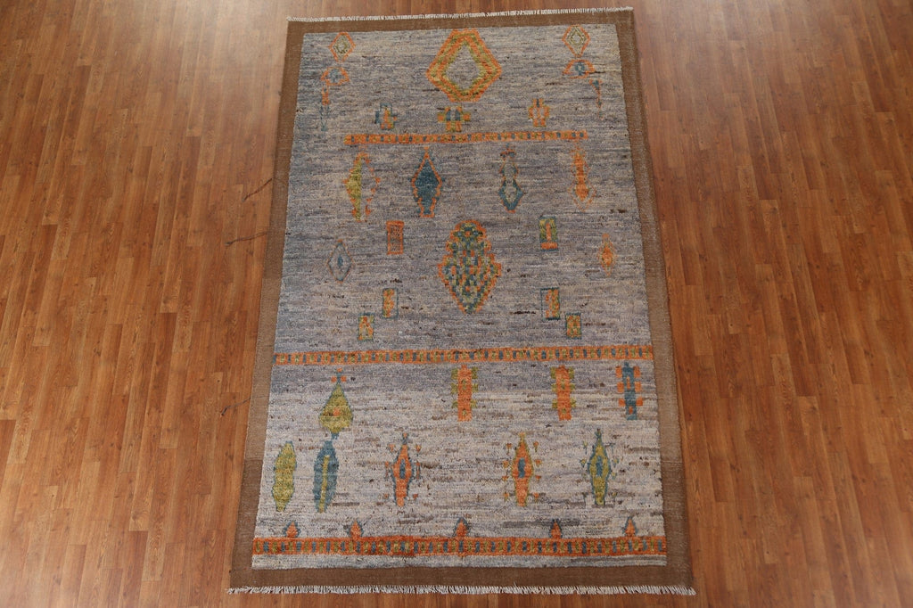 Tribal Moroccan Wool Area Rug 6x10