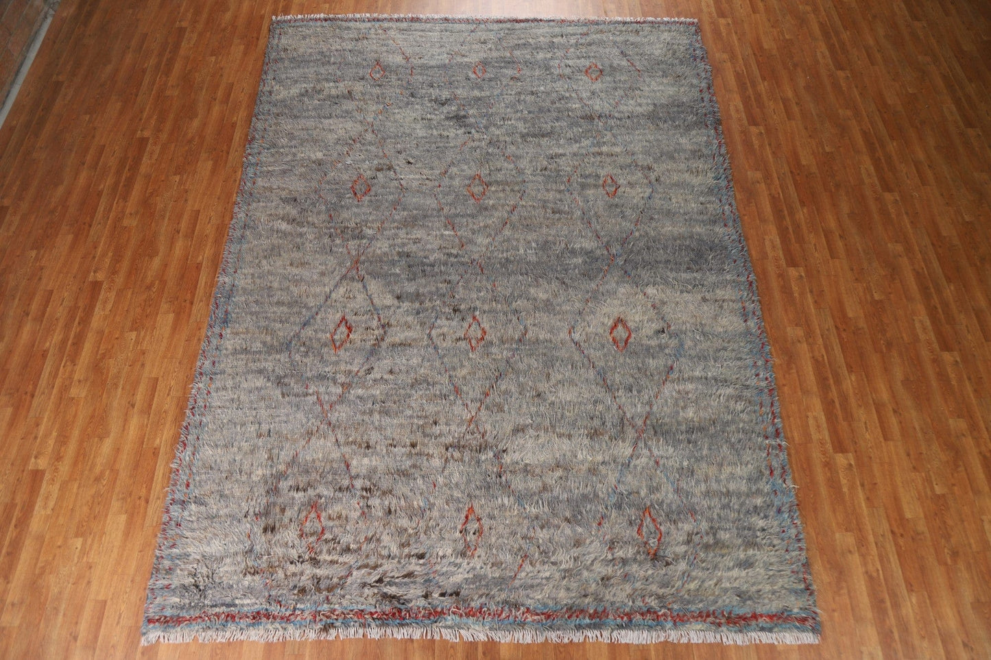 Berber Moroccan Gray Area Rug 9x12