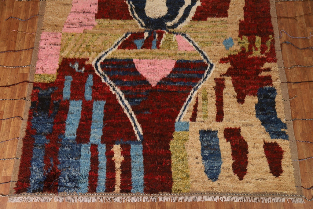 Abstract Moroccan Wool Area Rug 8x10