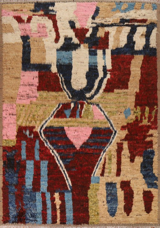 Abstract Moroccan Wool Area Rug 8x10