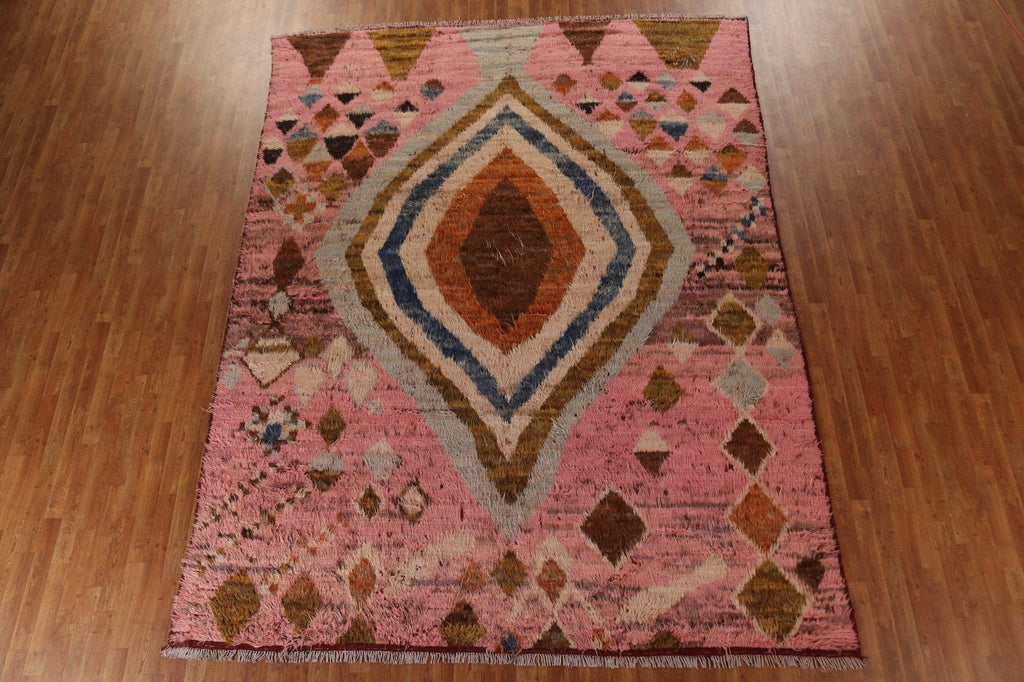 Tribal Moroccan Wool Area Rug 9x12