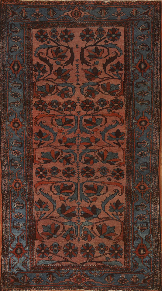 Pre-1900 Antique Vegetable Dye Hamedan Persian Rug 4x6