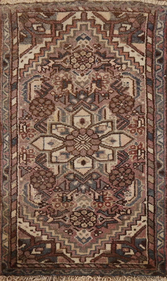 Vintage Geometric Hamedan Persian Rug 2x3