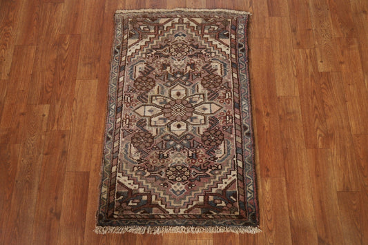 Vintage Geometric Hamedan Persian Rug 2x3