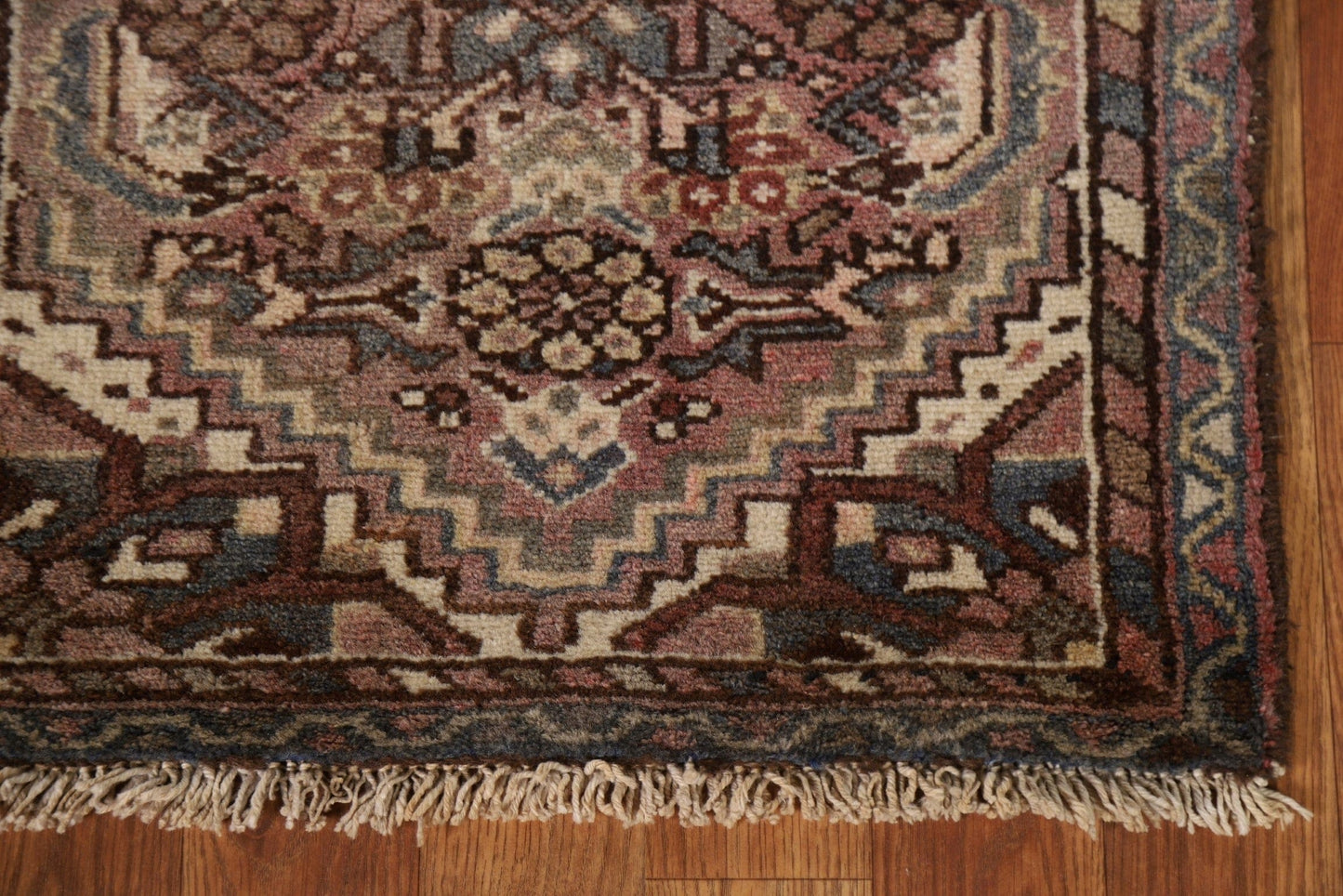 Vintage Geometric Hamedan Persian Rug 2x3