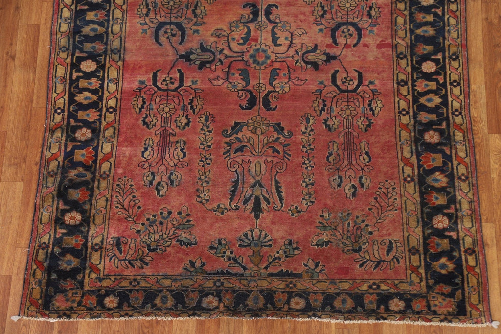 Pre-1900 Antique Sarouk Persian Area Rug 6x7