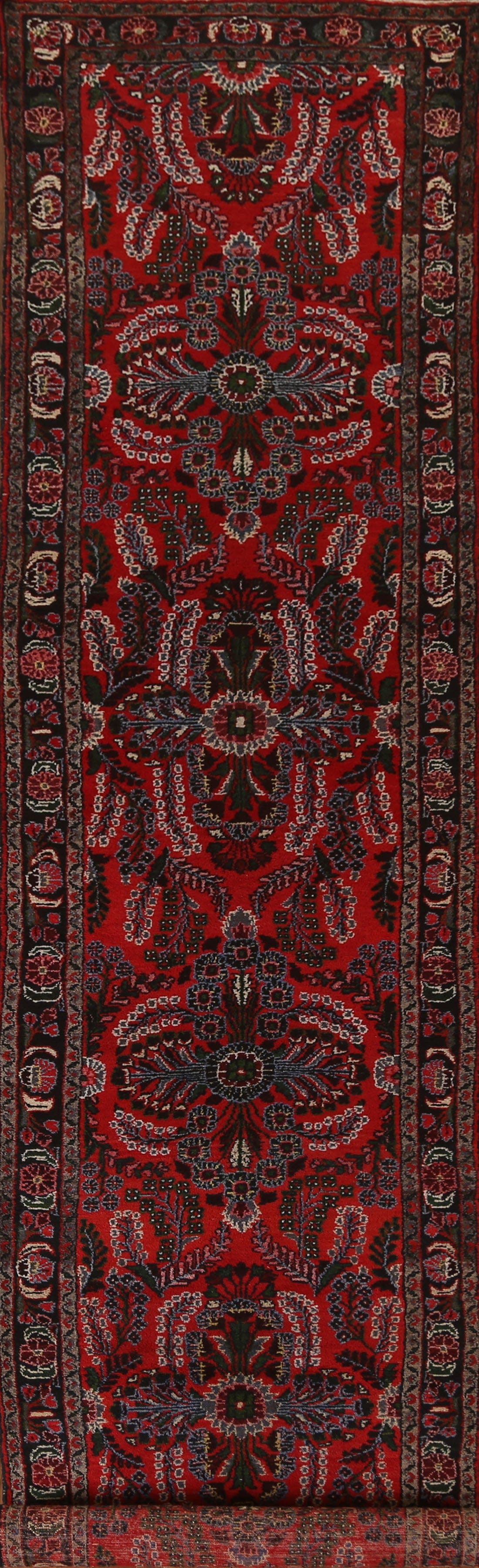Floral Red Lilian Persian Runner Rug 3x16