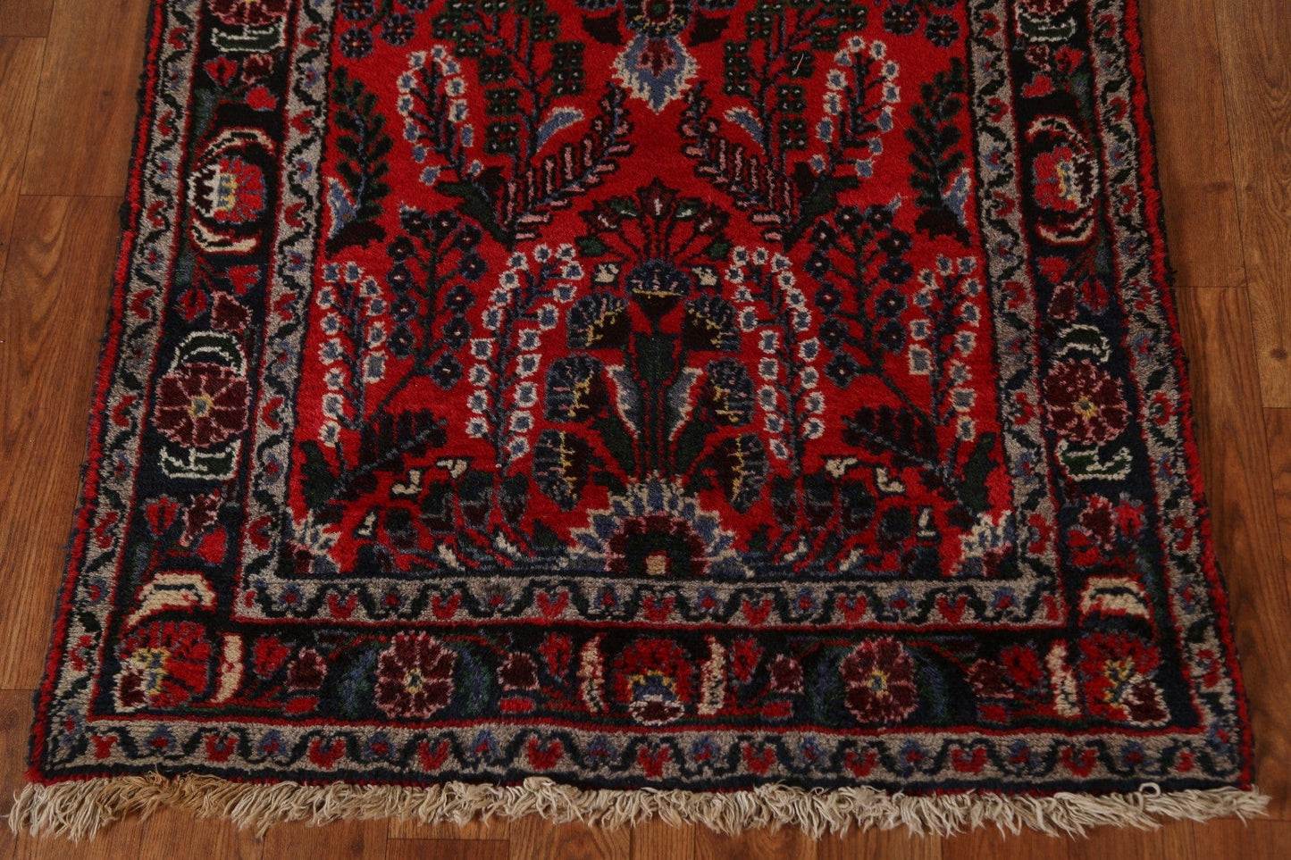 Floral Red Lilian Persian Runner Rug 3x16