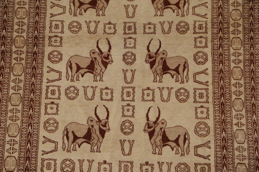 Animal Pictorial Bokhara Oriental Area Rug 4x6