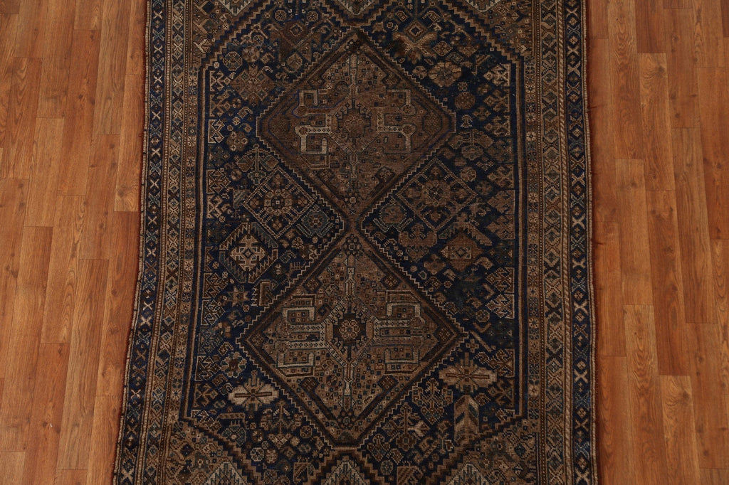 Pre-1900 Antique Qashqai Persian Area Rug 4x6