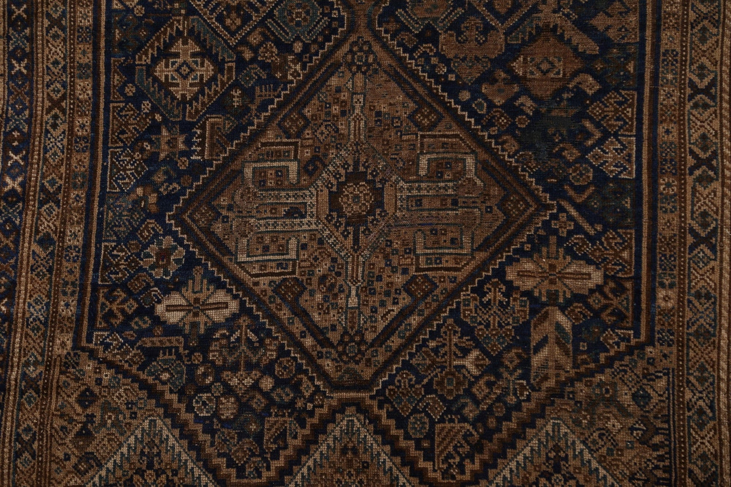 Pre-1900 Antique Qashqai Persian Area Rug 4x6