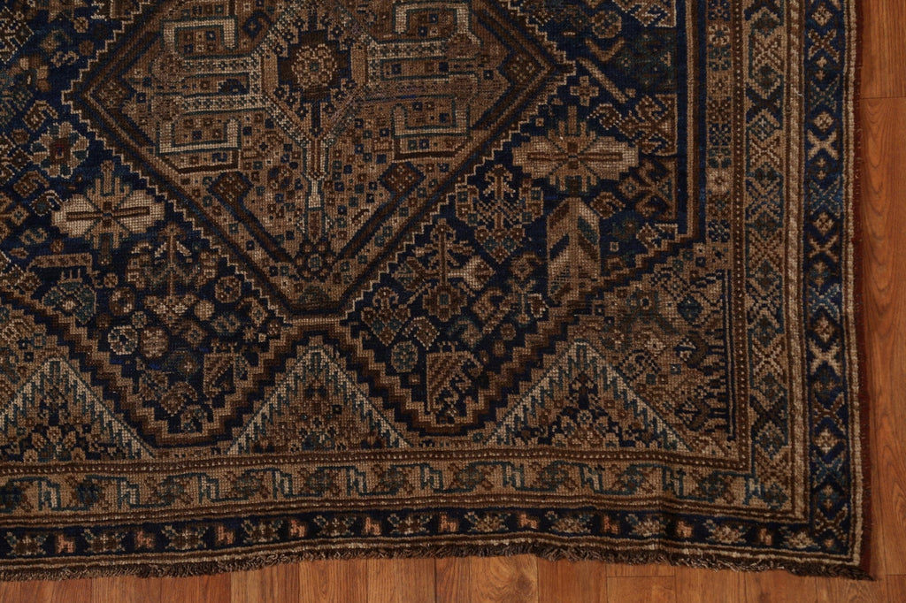 Pre-1900 Antique Qashqai Persian Area Rug 4x6