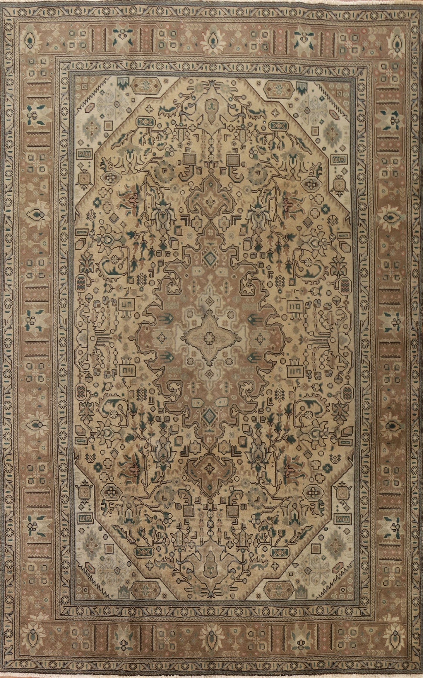 Vintage Tabriz Persian Area Rug 8x11