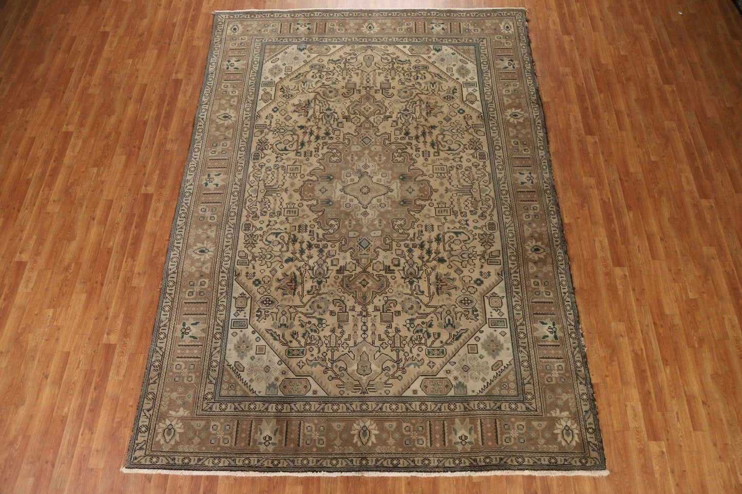 Vintage Tabriz Persian Area Rug 8x11