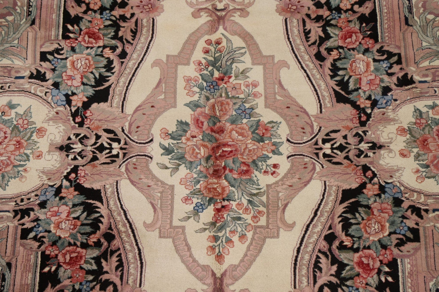 Victorian Style Aubusson Vegetable Dye Area Rug 6x9