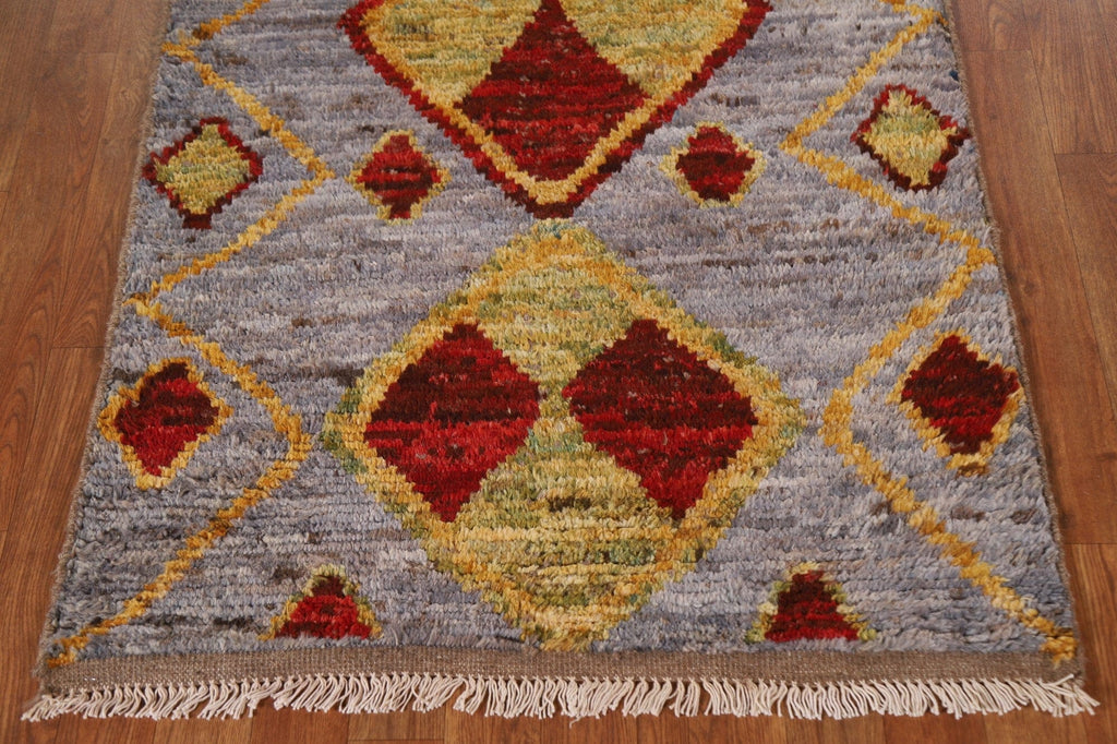 Geometric Moroccan Runner Rug 3x13