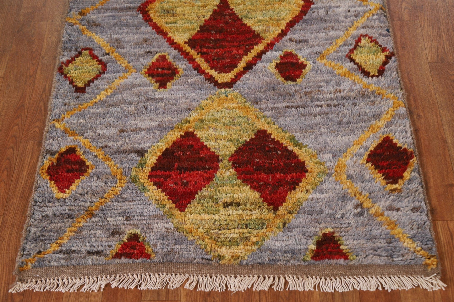 Geometric Moroccan Runner Rug 3x13