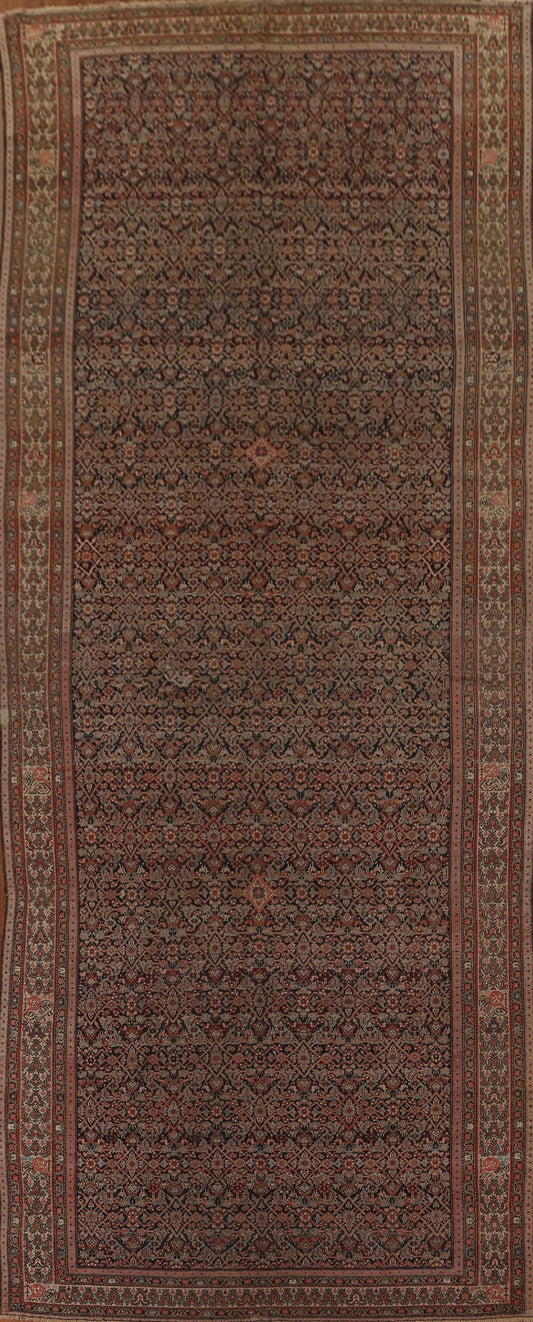 Pre-1900 Antique Vegetable Dye Malayer Persian Rug 7x16