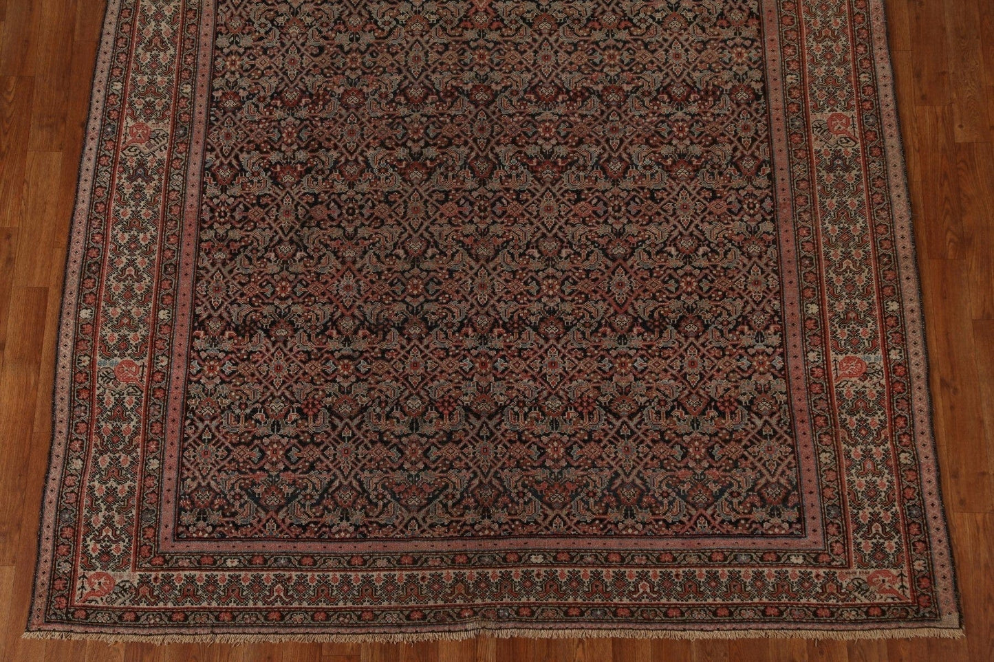 Pre-1900 Antique Vegetable Dye Malayer Persian Rug 7x16