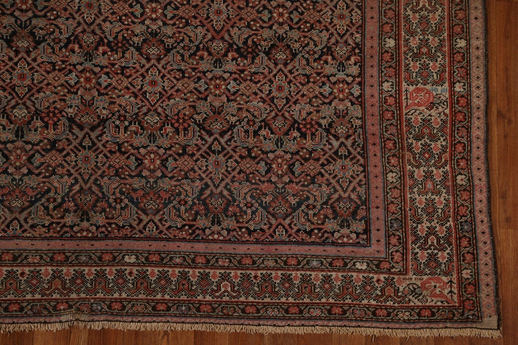 Pre-1900 Antique Vegetable Dye Malayer Persian Rug 7x16