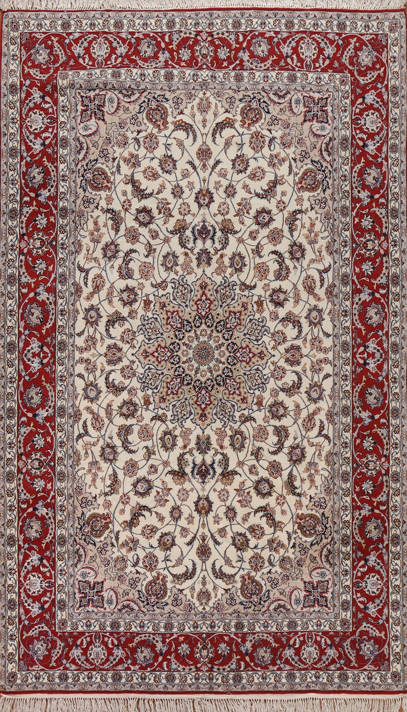 Wool & Silk Isfahan Persian Area Rug 7x10