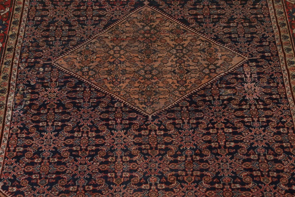 Pre-1900 Antique Vegetable Dye Mahal Persian Rug 11x17