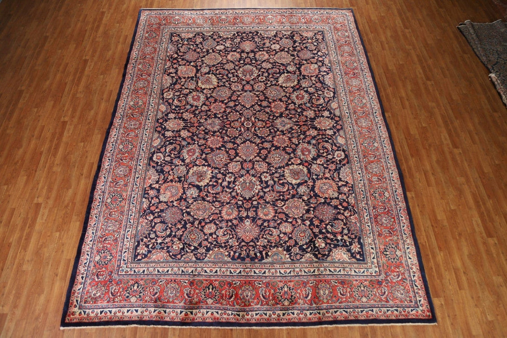 Vintage Floral Sarouk Persian Area Rug 10x13