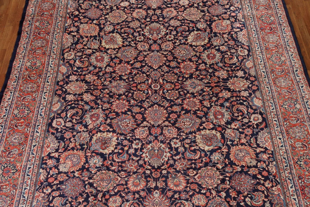 Vintage Floral Sarouk Persian Area Rug 10x13