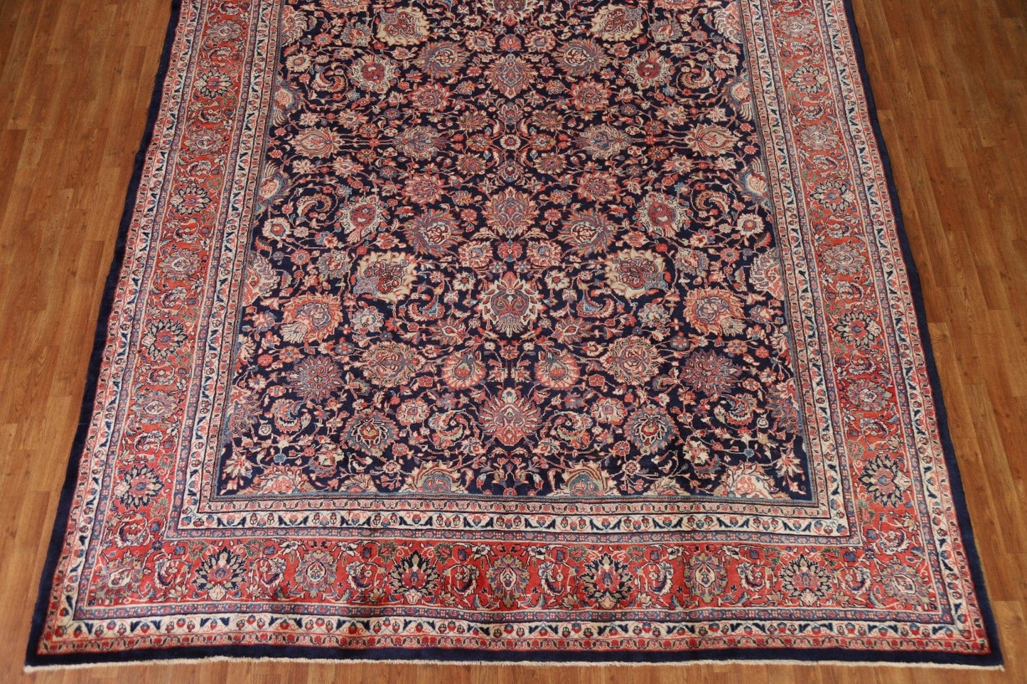 Vintage Floral Sarouk Persian Area Rug 10x13