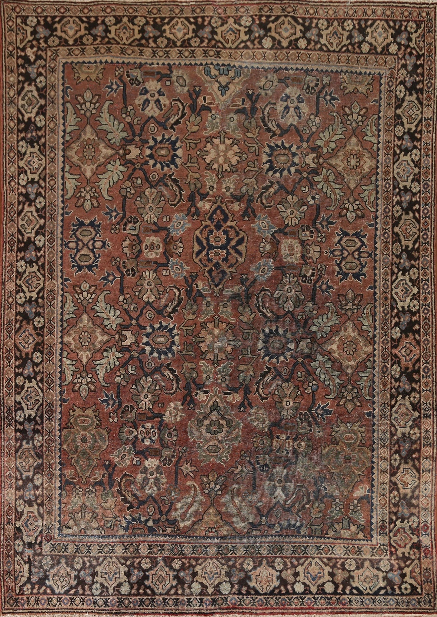 Antique Mahal Persian Area Rug 7x9