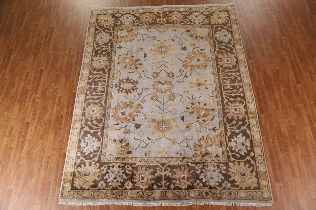 Hand-Knotted Oushak Oriental Area Rug 9x12