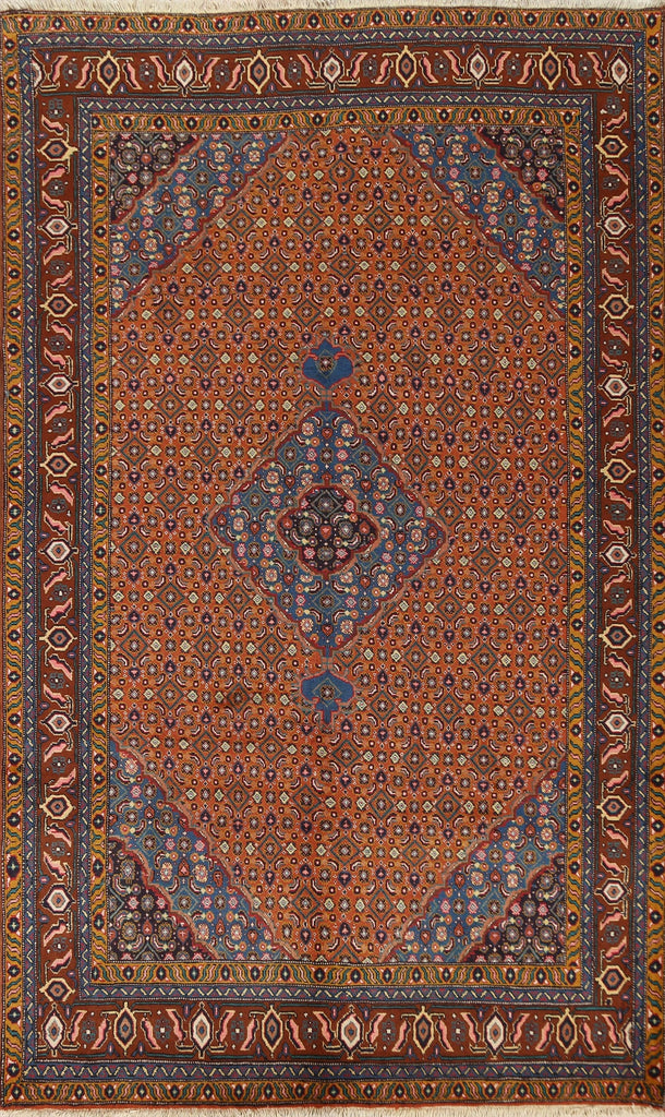 Geometric Wool Ardebil Persian Area Rug 6x10
