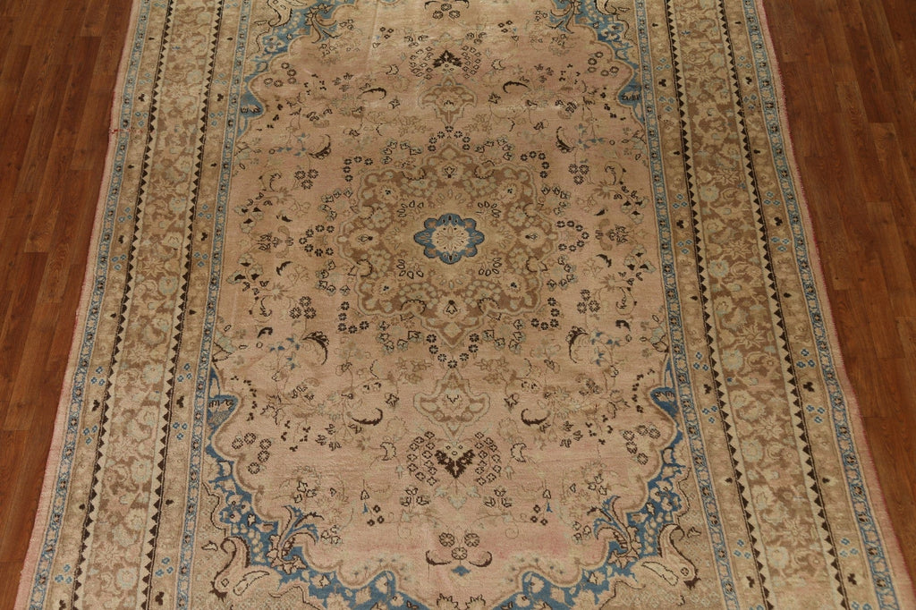 Vintage Wool Mashad Persian Area Rug 8x11