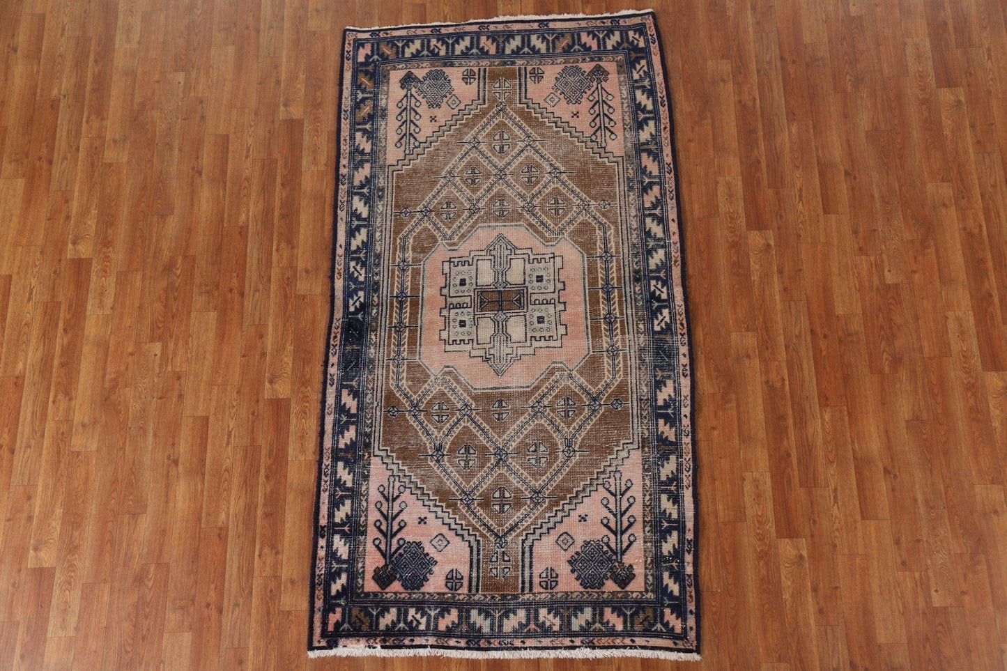 Antique Wool Hamedan Persian Area Rug 4x7