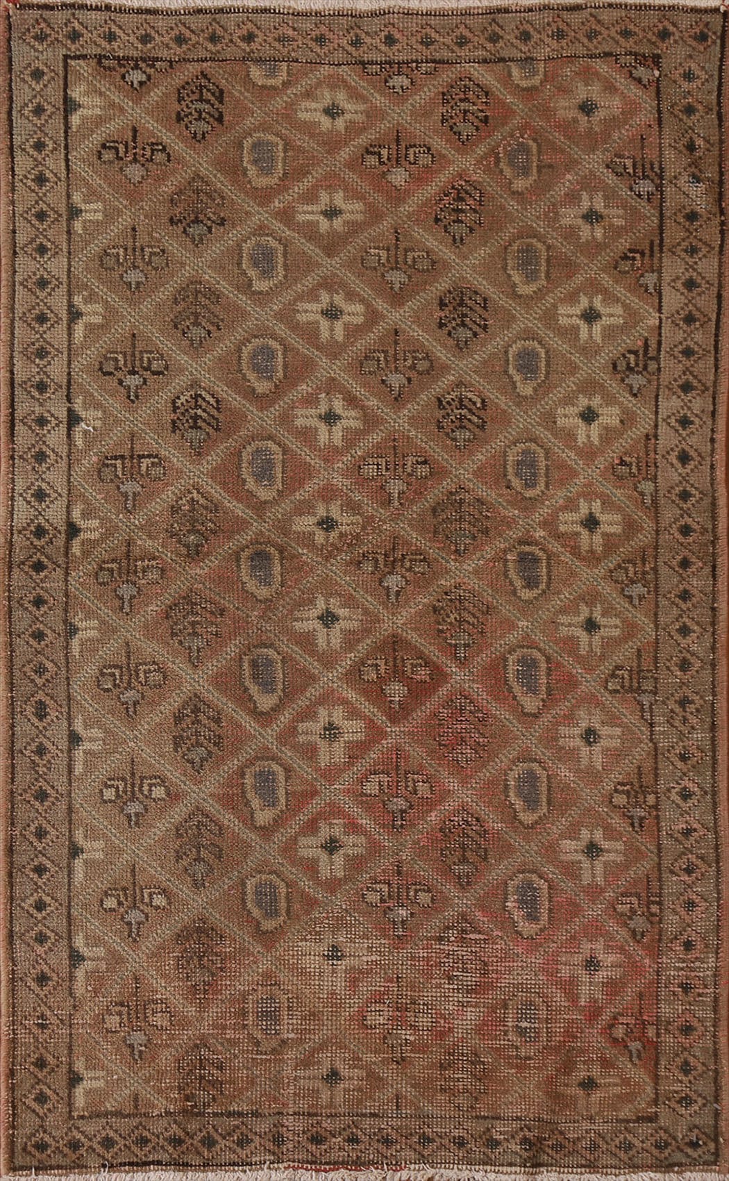 Vintage Wool Tabriz Persian Area Rug 3x5