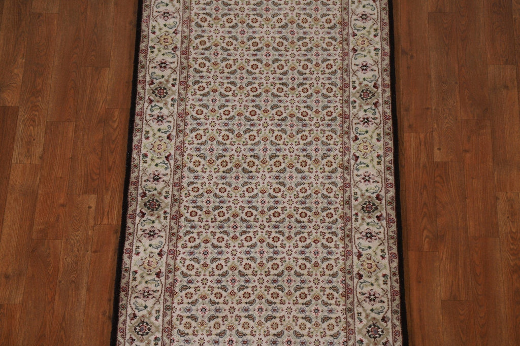 Wool & Silk Tabriz Mahi Runner Rug 3x20