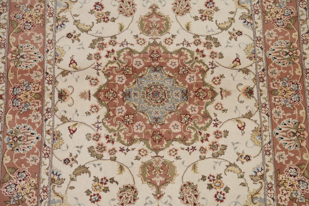 Wool & Silk Tabriz Persian Area Rug 4x6