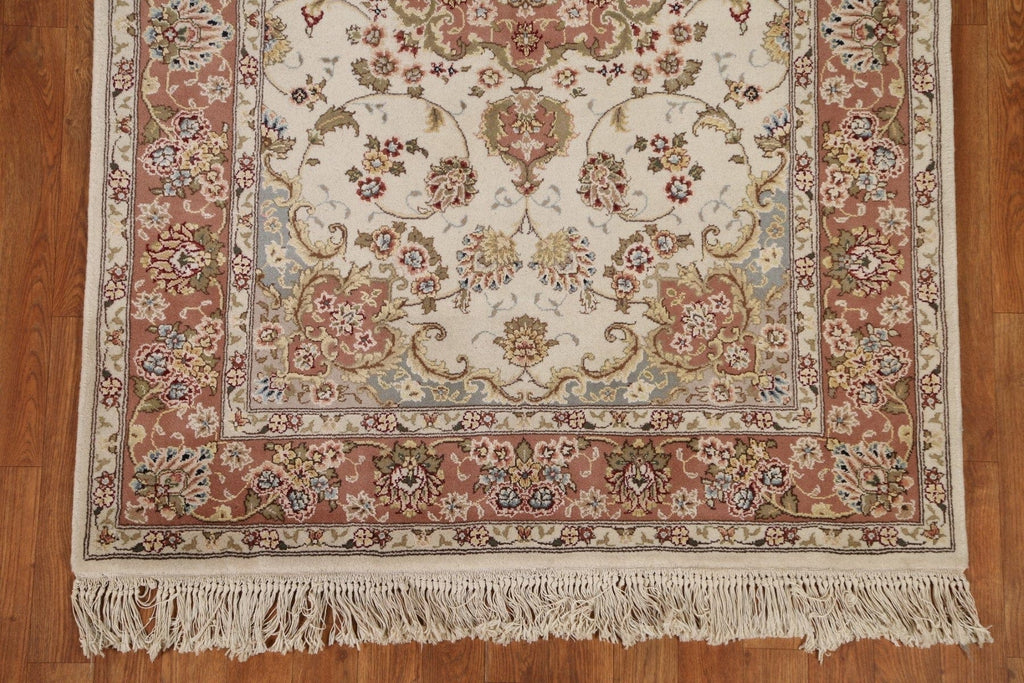 Wool & Silk Tabriz Persian Area Rug 4x6