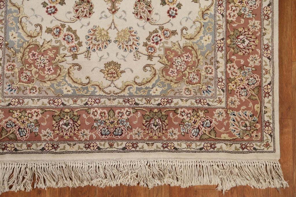 Wool & Silk Tabriz Persian Area Rug 4x6