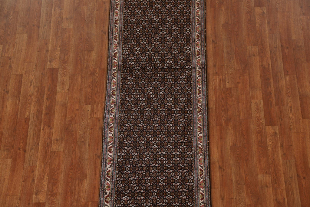 Vegetable Dye Tabriz Mahi Persian Runner Rug 2x10