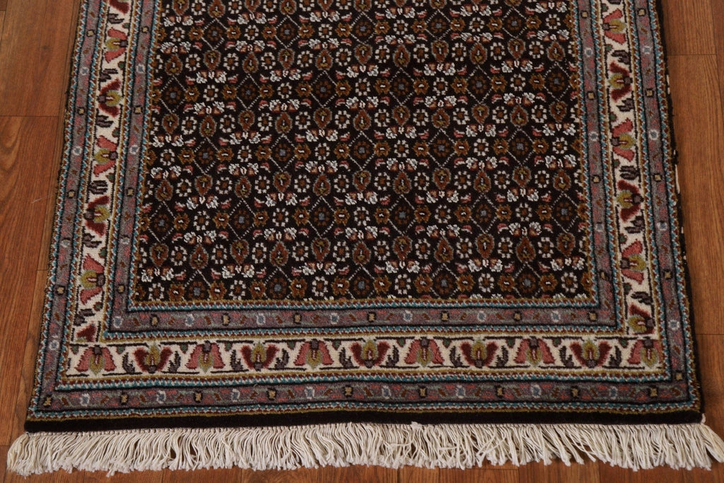 Vegetable Dye Tabriz Mahi Persian Runner Rug 2x10