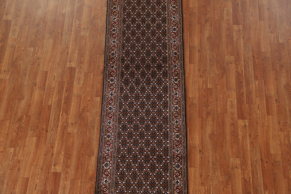 Vegetable Dye Tabriz Mahi Persian Runner Rug 2x11